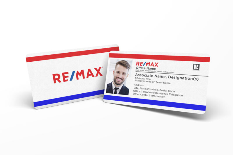 White Stripe w: Photo RE:MAX Business Card